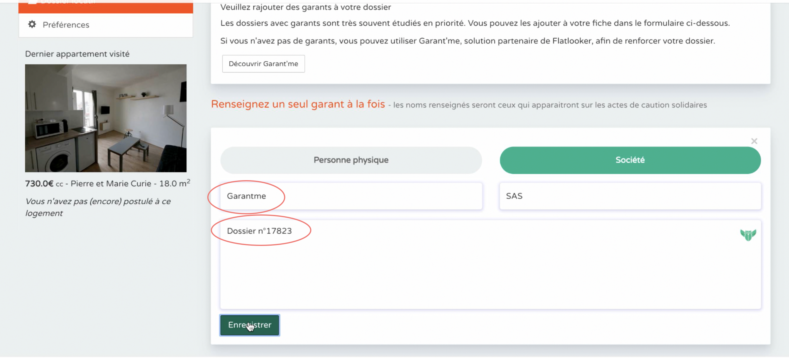 Si vous avez déjà votre certificat de garantie chez Garantme, il vous suffit de remplir votre numéro de dossier